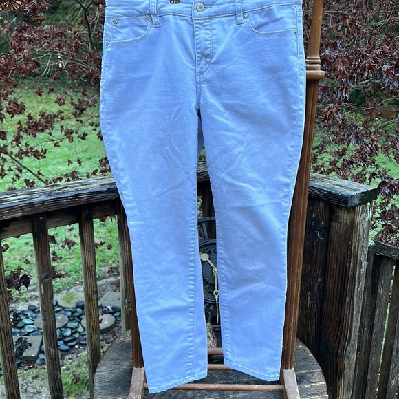 Talbots flawless 5 pockets slim ankle petites jeans light grey 8P - Picture 4 of 6